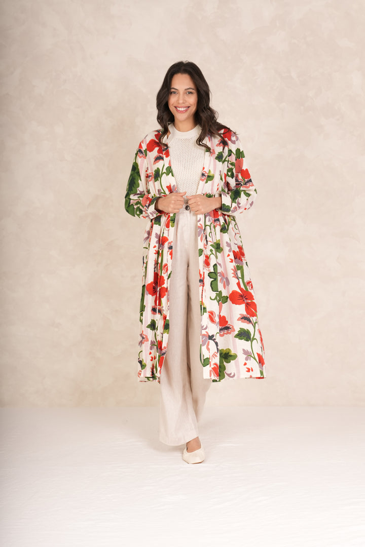 Poppy Red Duster Jacket - One Hundred Stars