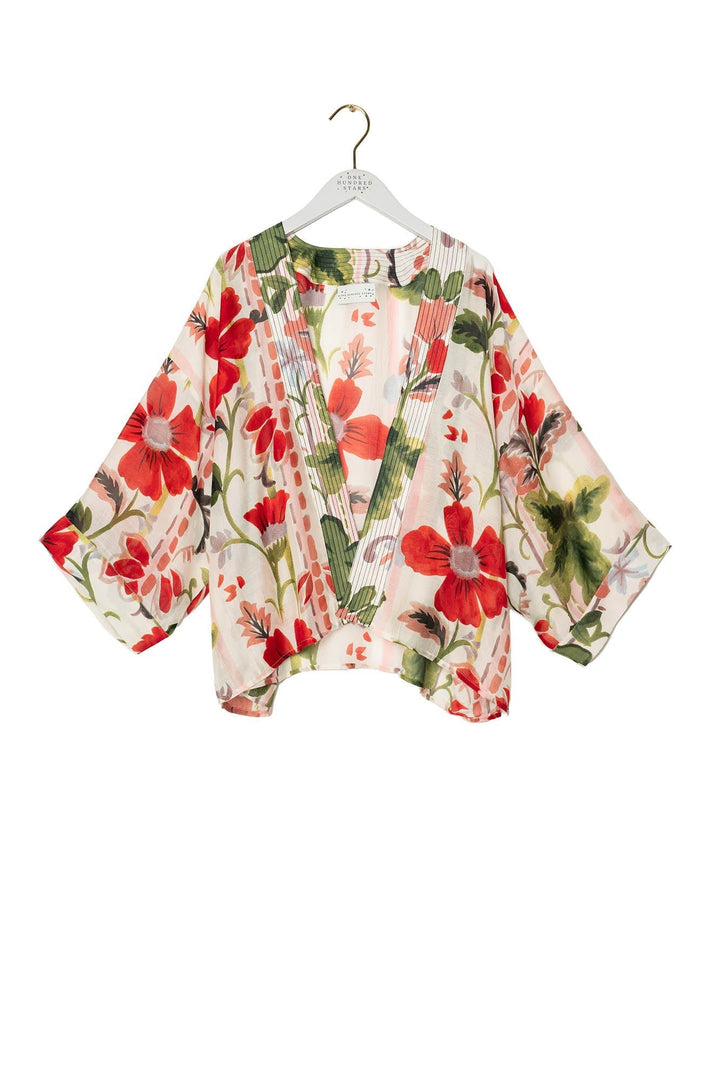 Poppy Red Kimono - One Hundred Stars