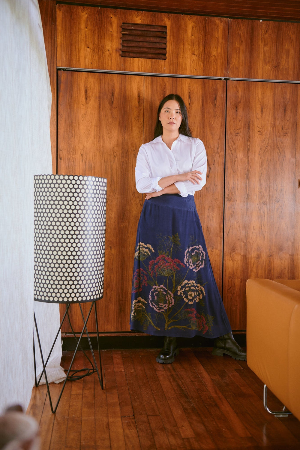 Parsley Seed Navy A - line Maxi Skirt - One Hundred Stars