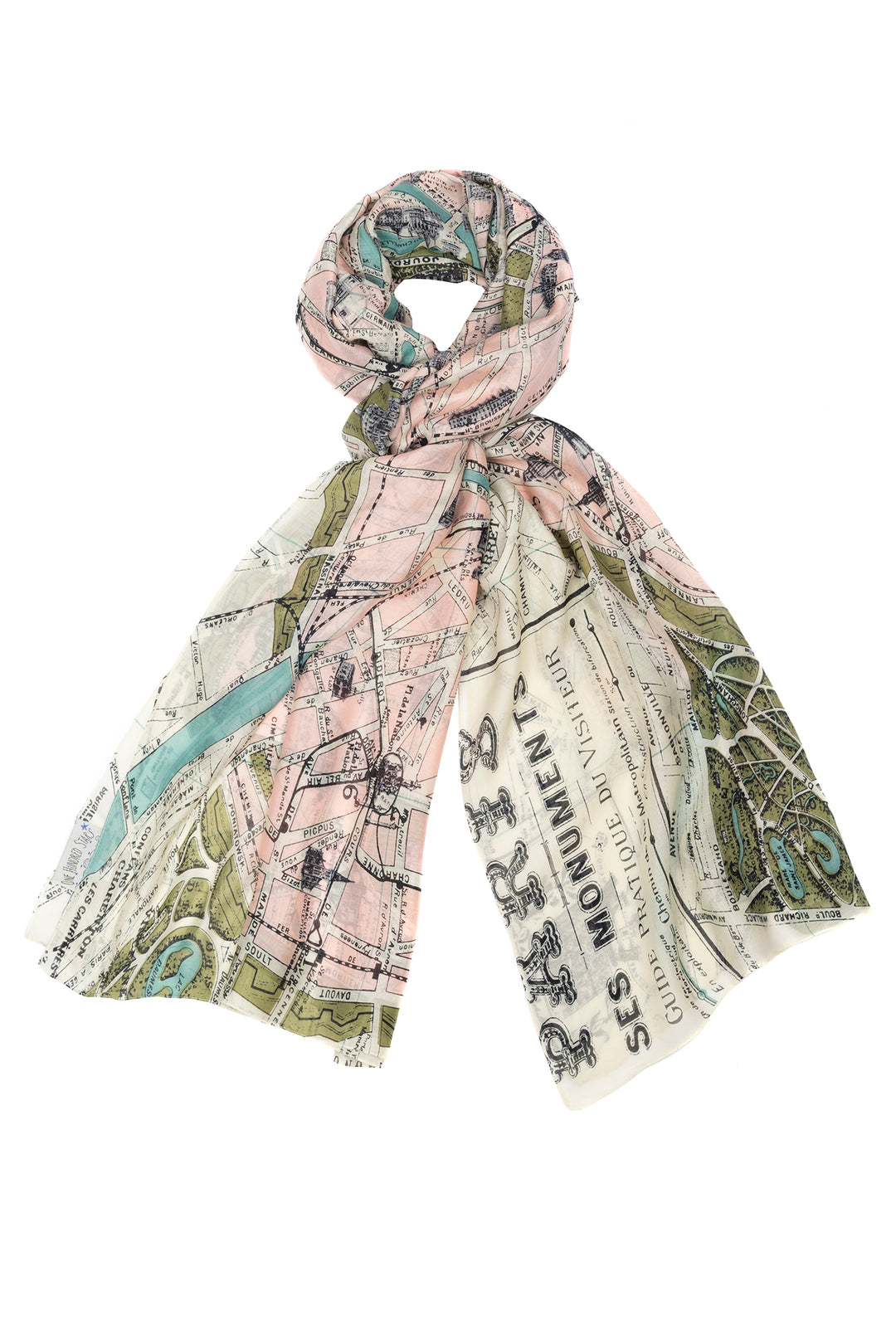 Paris Map Scarf - One Hundred Stars