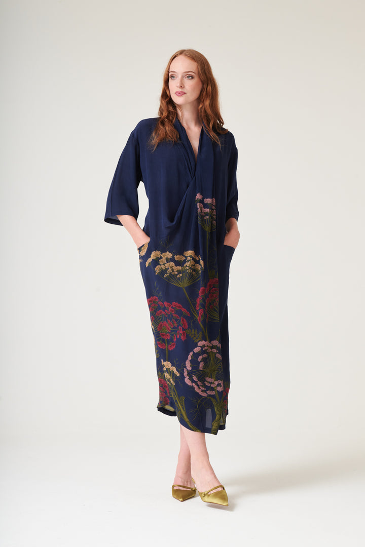 Parsley Seed Navy Rachel Dress - One Hundred Stars
