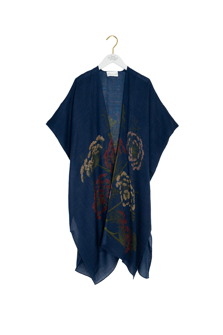 Parsley Seed Navy Wool Throwover - One Hundred Stars