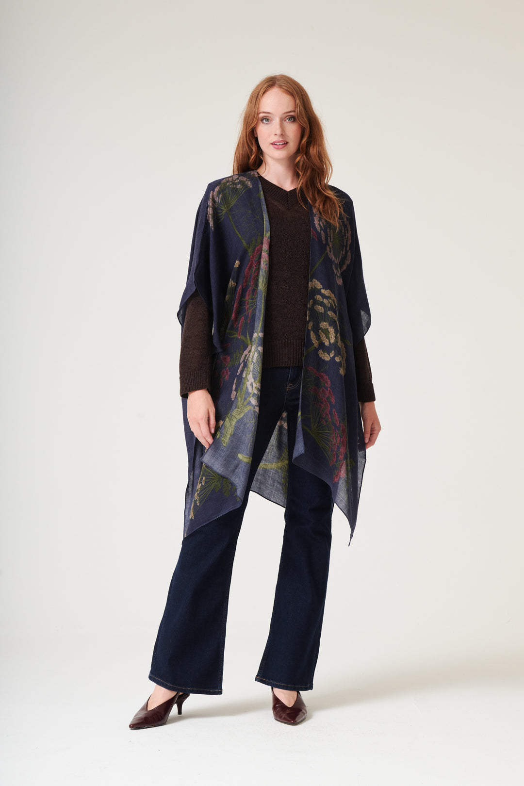 Parsley Seed Navy Wool Throwover - One Hundred Stars