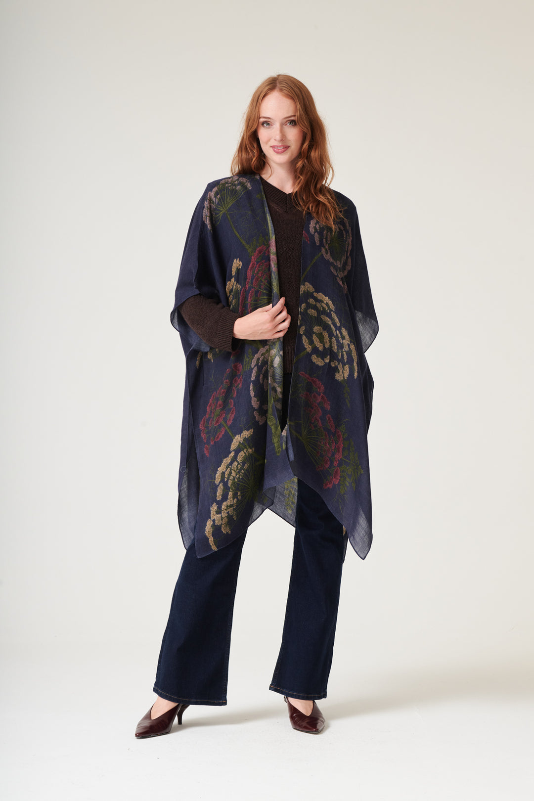 Parsley Seed Navy Wool Throwover - One Hundred Stars