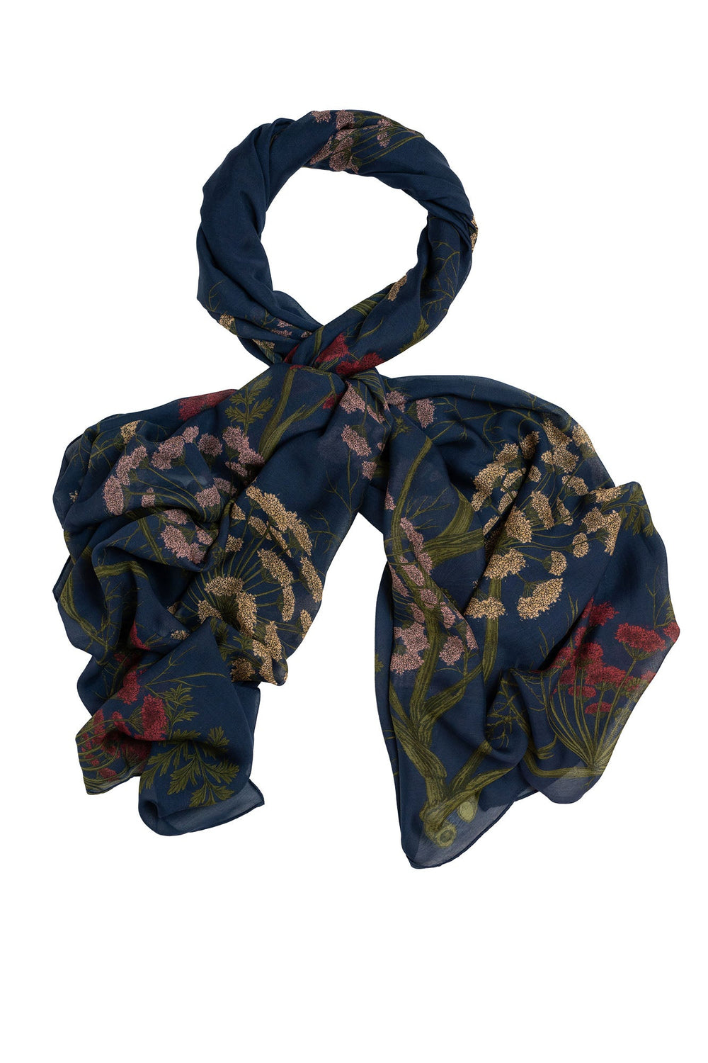 Parsley Seed Navy Scarf - One Hundred Stars