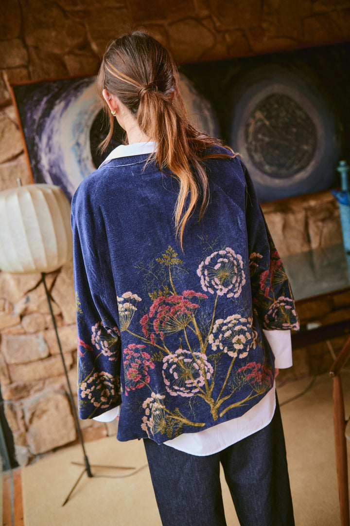Parsley Seed Navy Velvet Jacket - One Hundred Stars