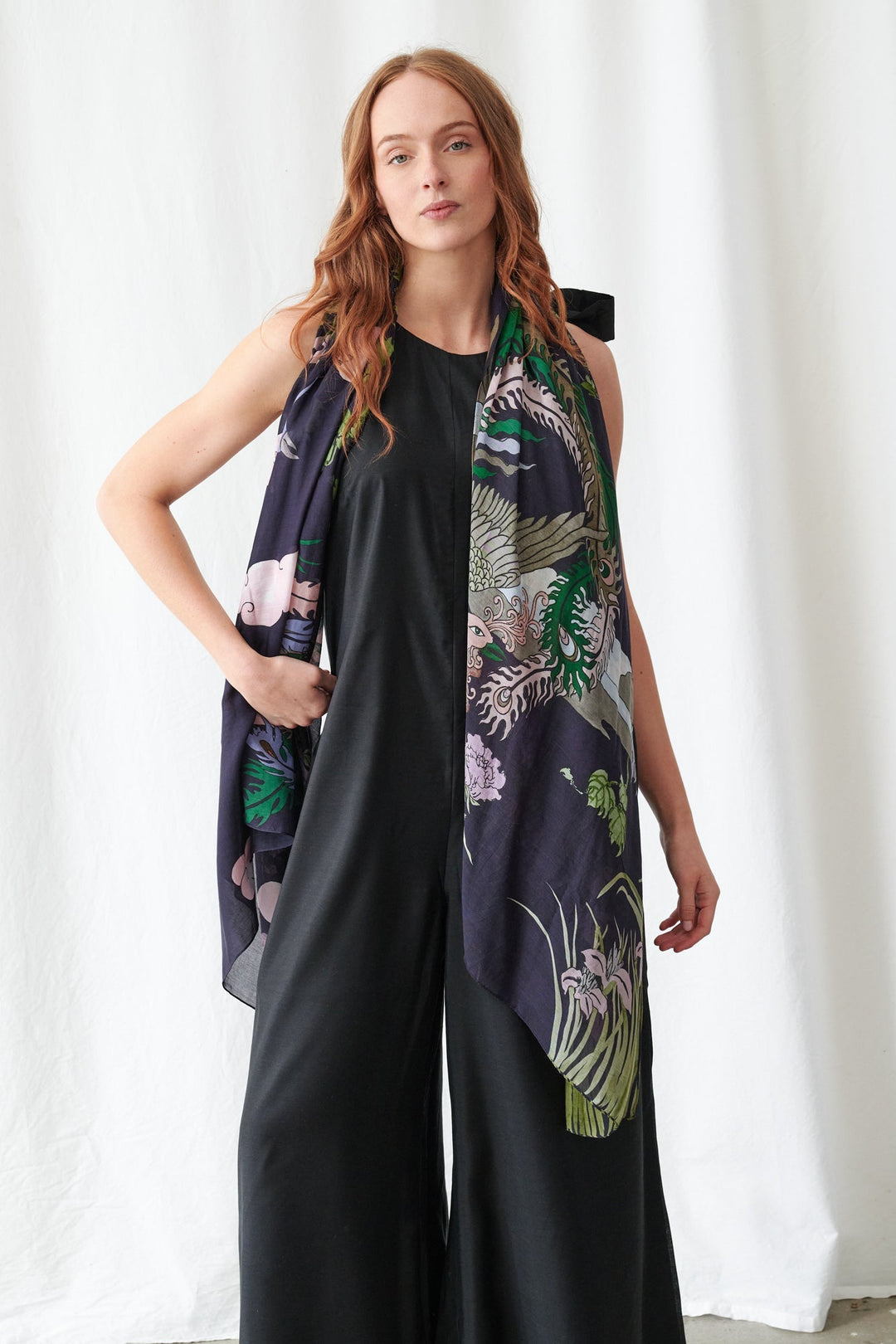 Phoenix Midnight Blue Scarf - One Hundred Stars