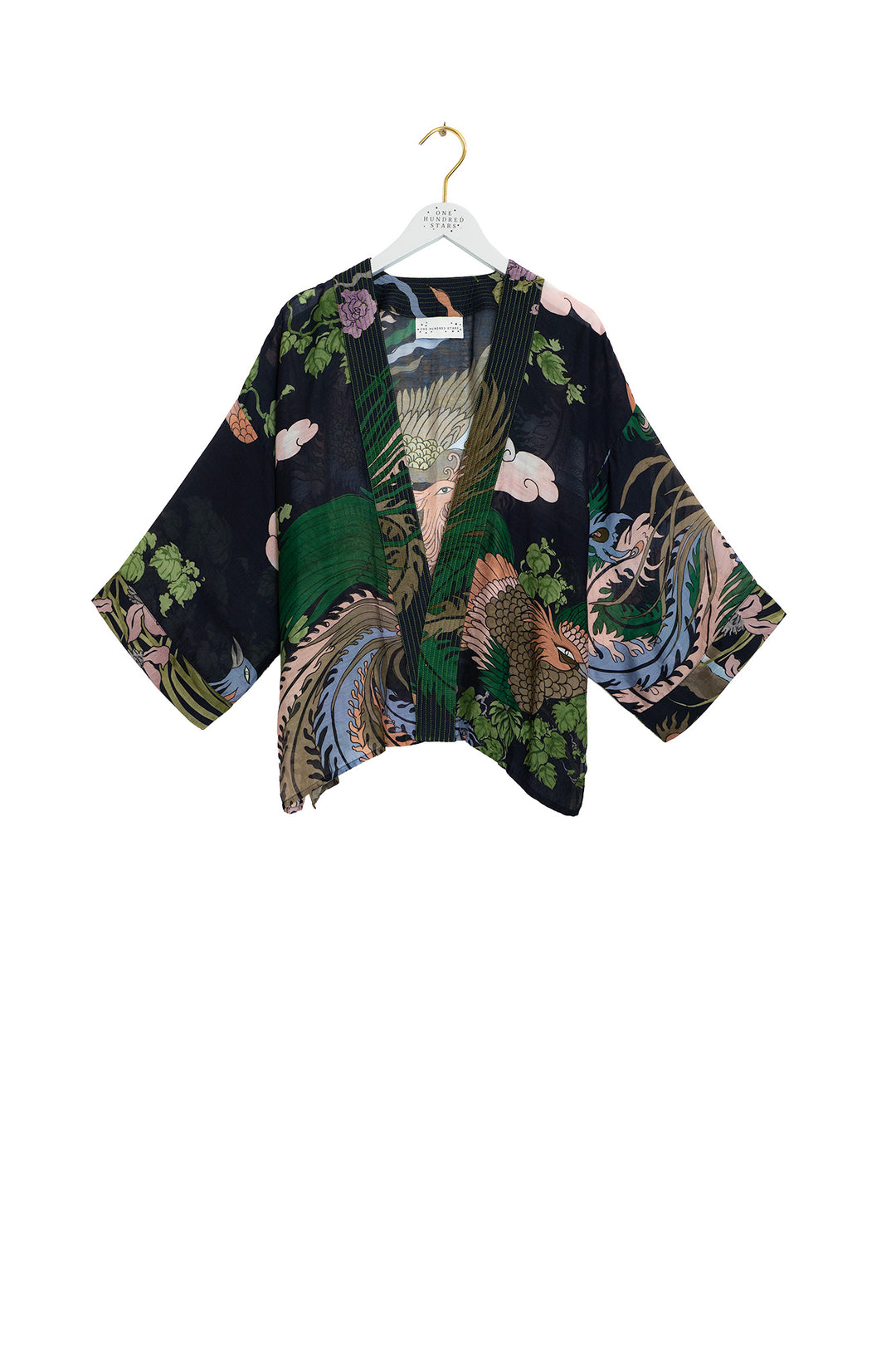 Phoenix Midnight Blue Kimono