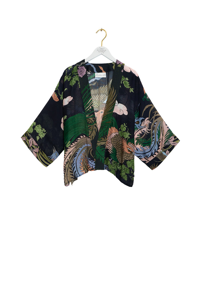 Phoenix Midnight Blue Kimono