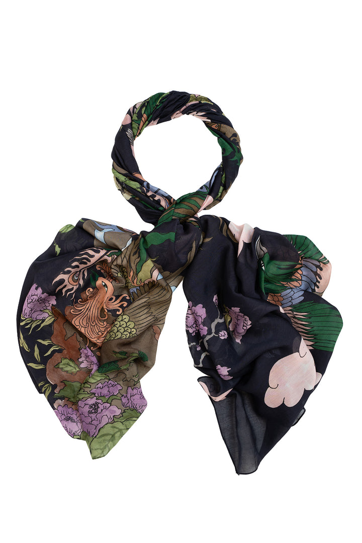 Phoenix Midnight Blue Scarf - One Hundred Stars