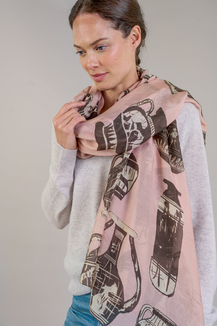 Pots Plaster Pink Scarf