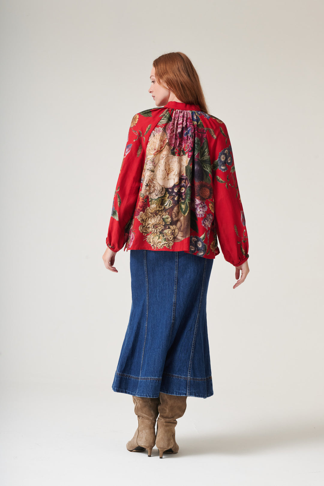 Primula Berry PussyBow Blouse - One Hundred Stars
