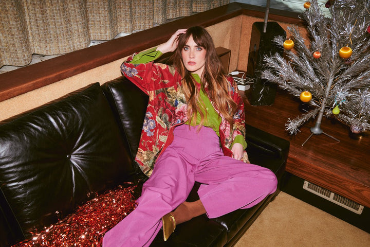 Primula Berry Velvet Jacket - One Hundred Stars