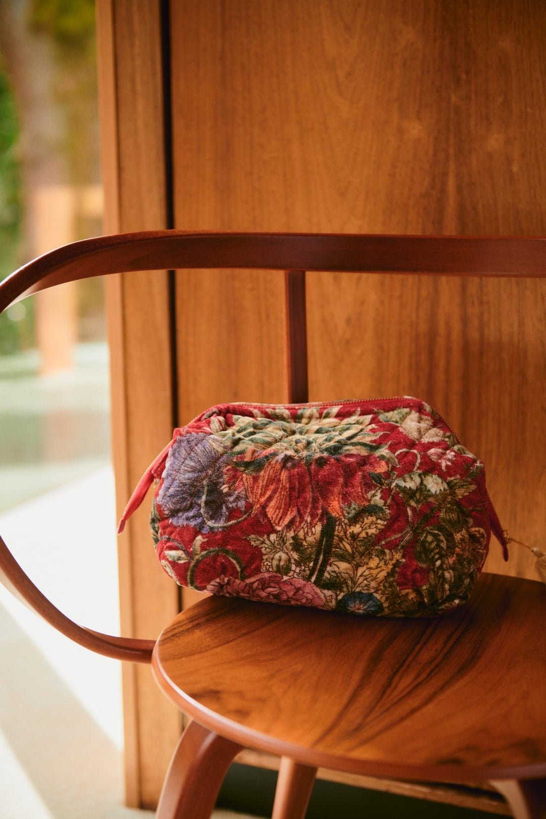 Primula Berry Velvet Pouch - One Hundred Stars
