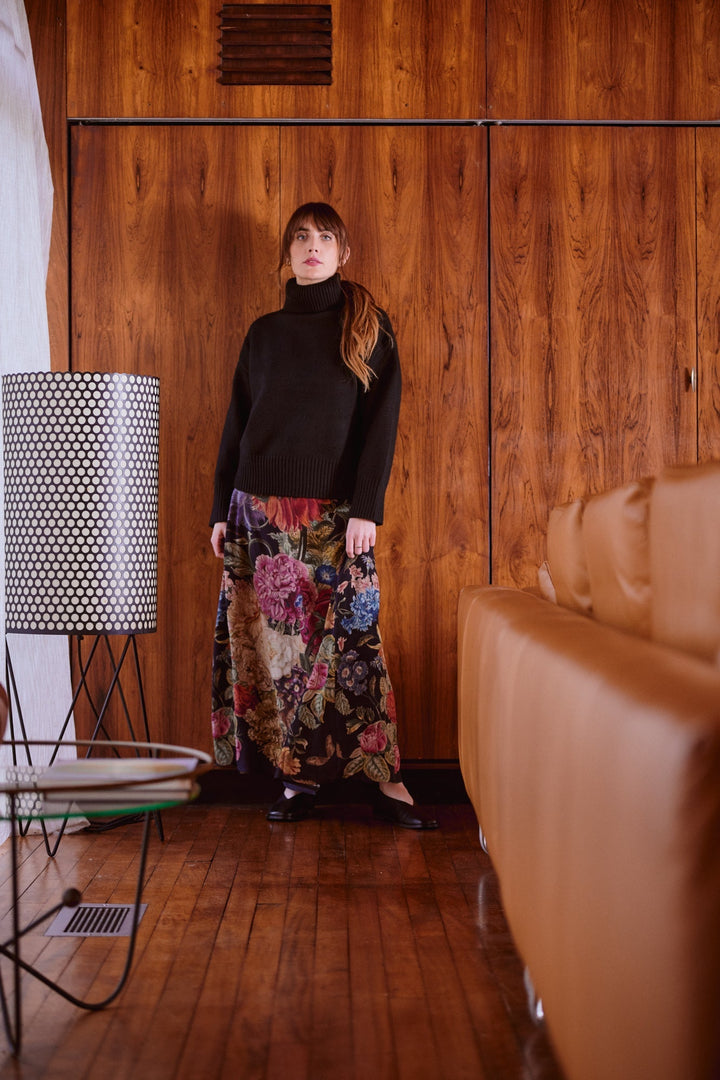 Primula Black A - line Maxi Skirt - One Hundred Stars