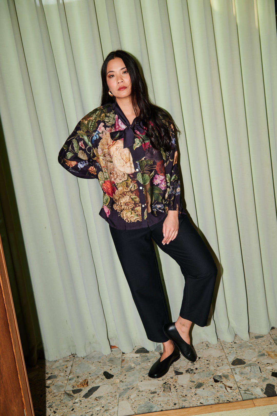 Primula Black PussyBow Blouse - One Hundred Stars