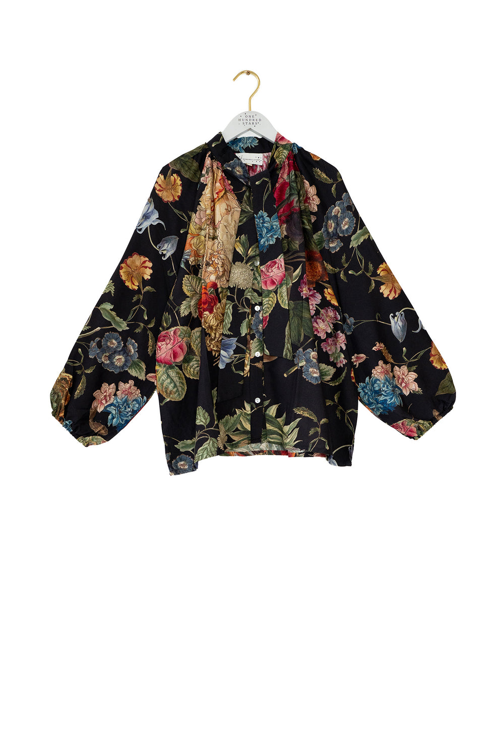 Primula Black PussyBow Blouse - One Hundred Stars