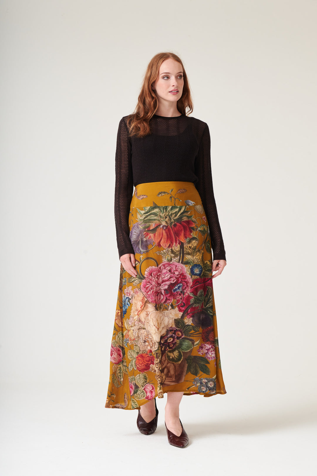 Primula Gold A - line Maxi Skirt - One Hundred Stars