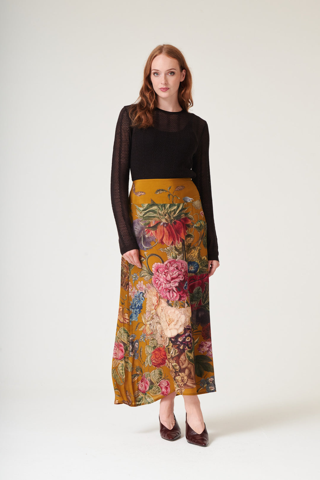 Primula Gold A - line Maxi Skirt - One Hundred Stars