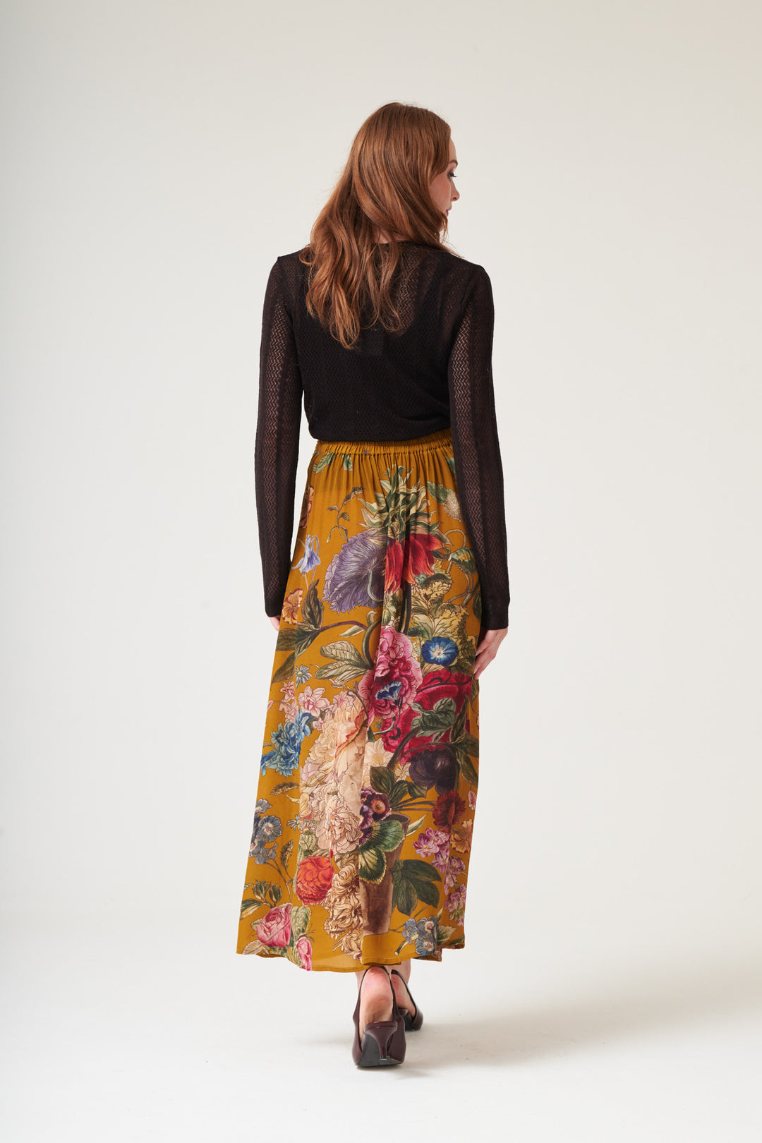 Primula Gold A - line Maxi Skirt - One Hundred Stars