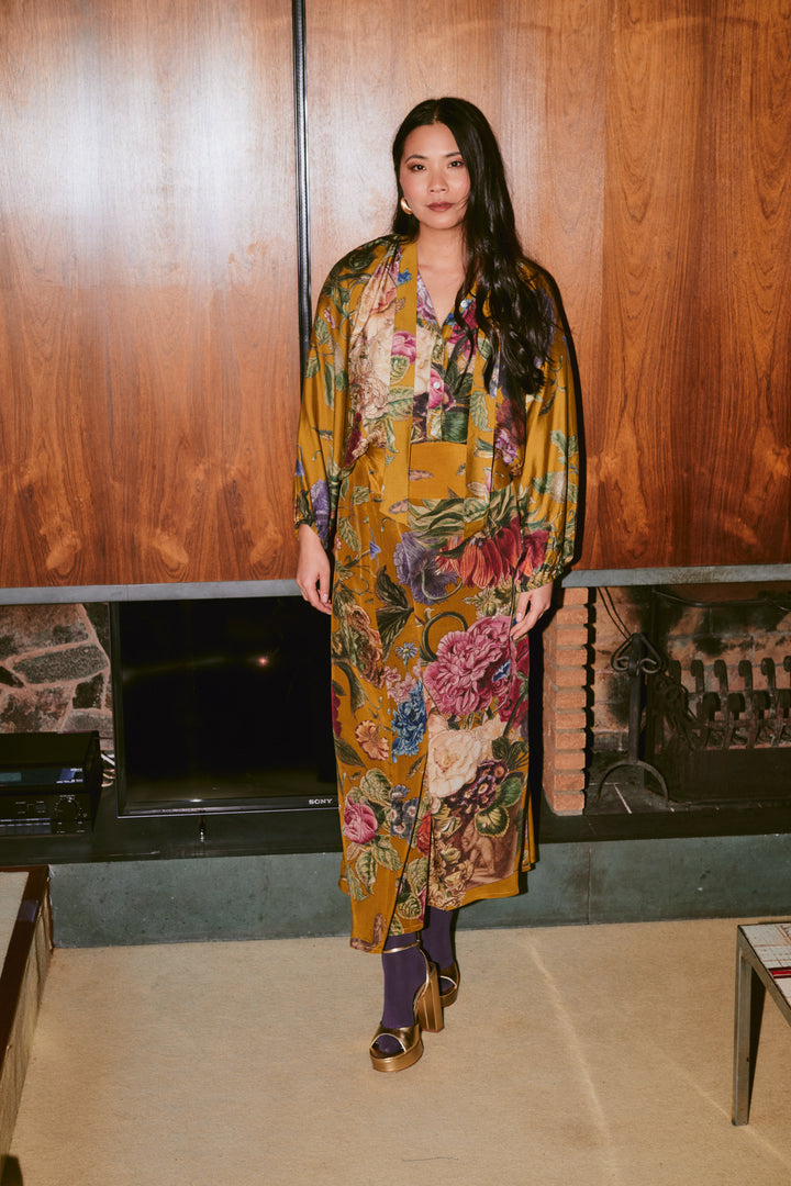 Primula Gold A - line Maxi Skirt - One Hundred Stars