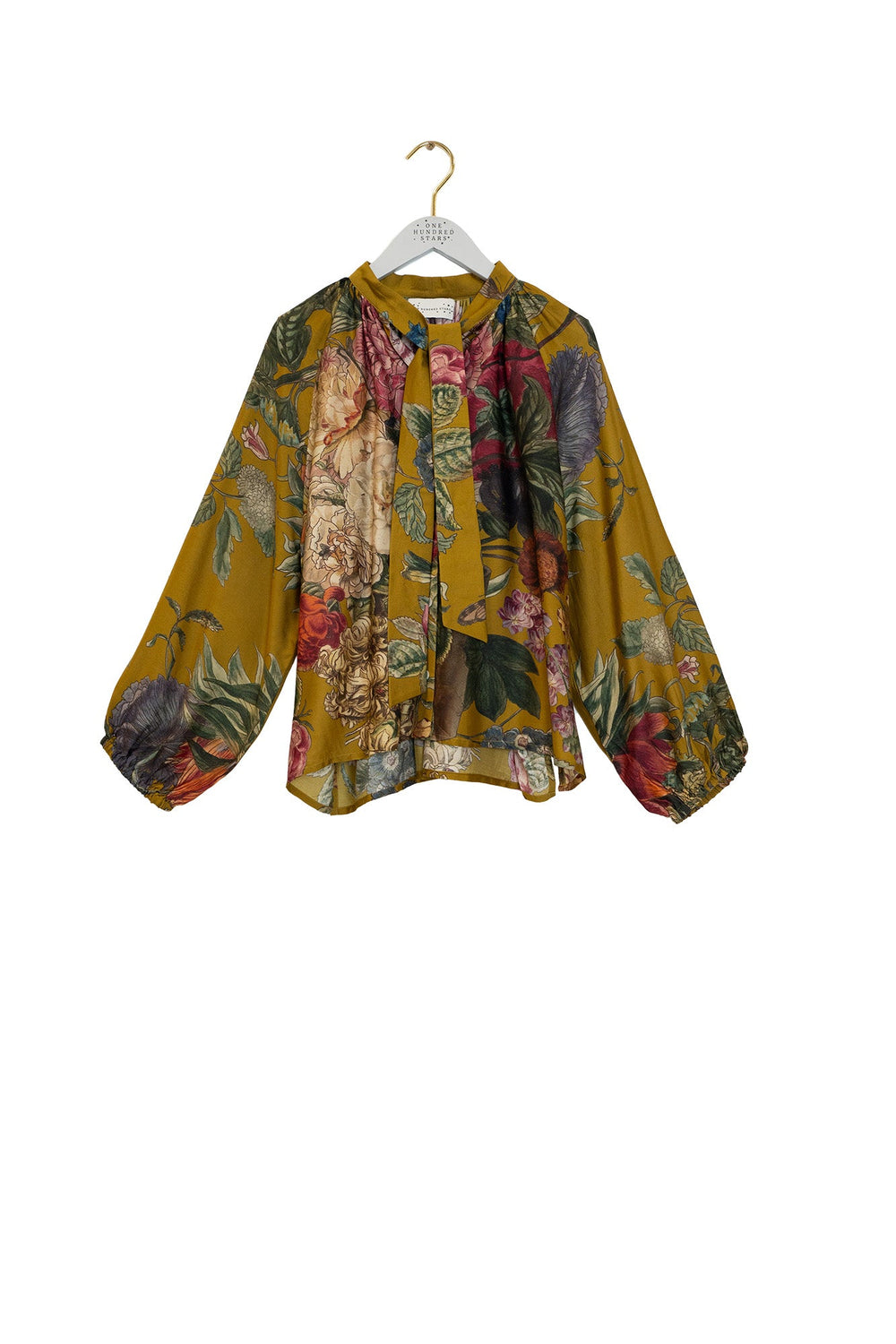 Primula Gold PussyBow Blouse - One Hundred Stars