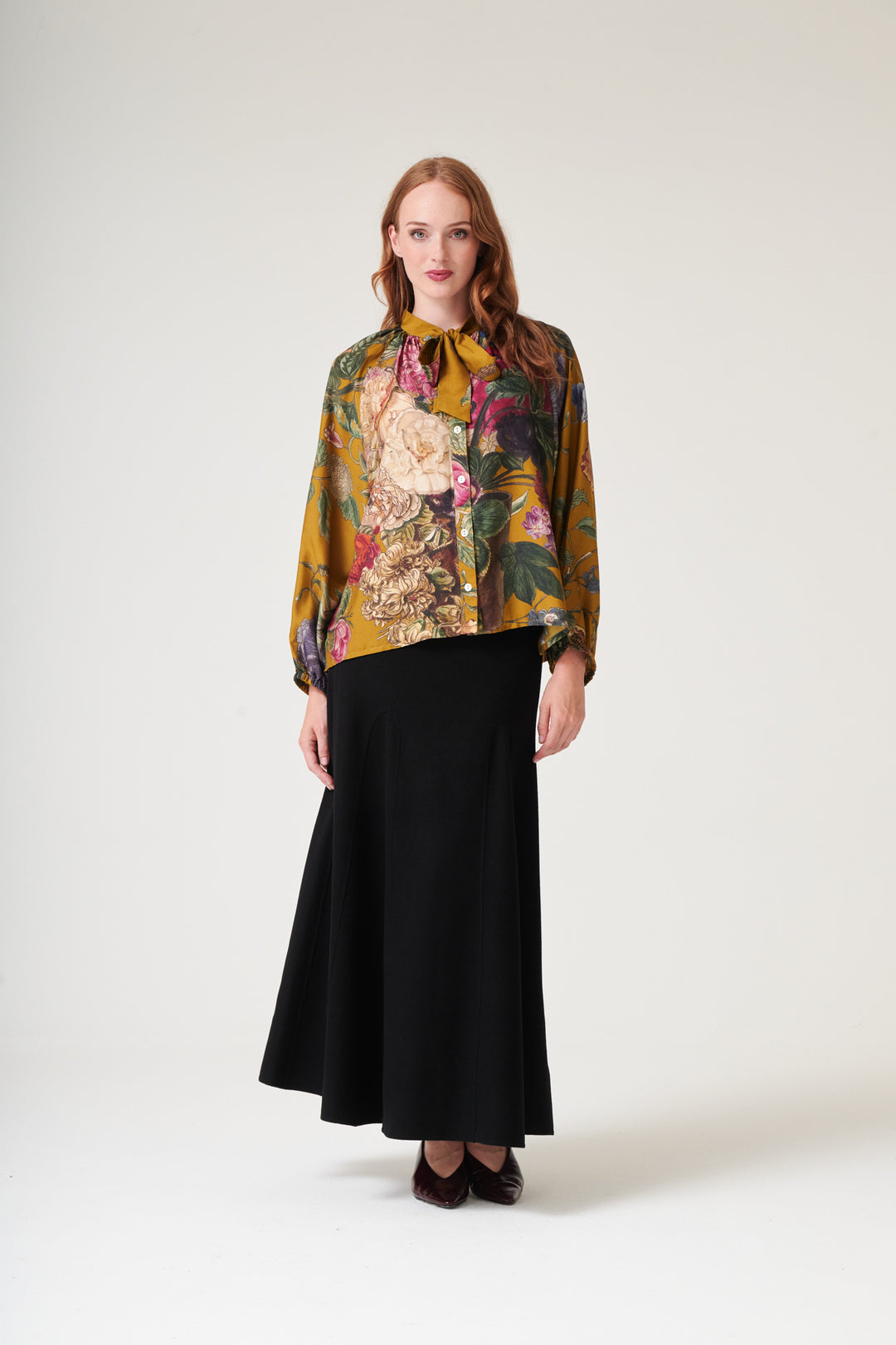 Primula Gold PussyBow Blouse - One Hundred Stars