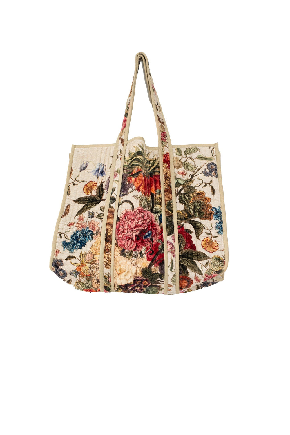 Primula Stone Large Velvet Tote Bag - One Hundred Stars