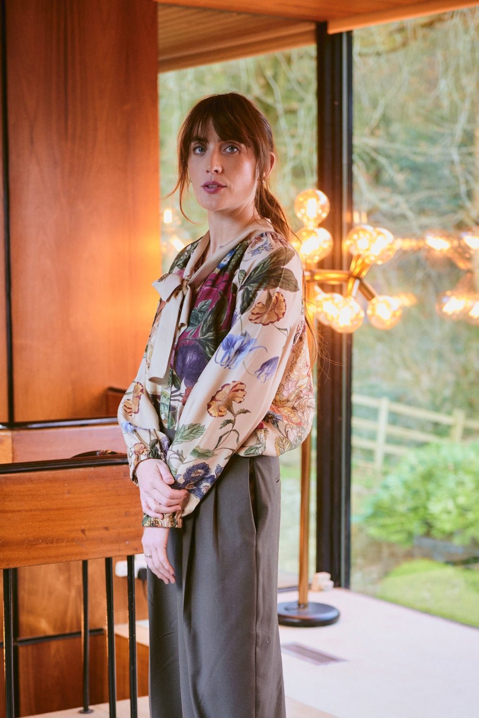Primula Stone PussyBow Blouse - One Hundred Stars