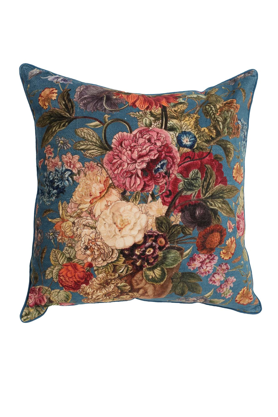 Primula Teal Velvet Cushion - One Hundred Stars