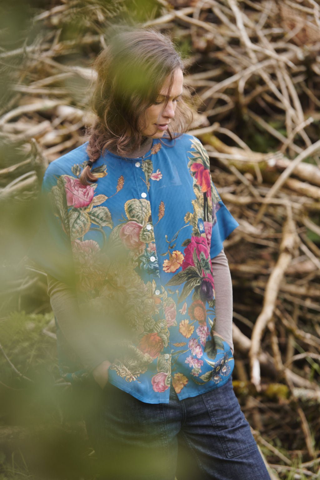 Primula Teal Tea Blouse - One Hundred Stars