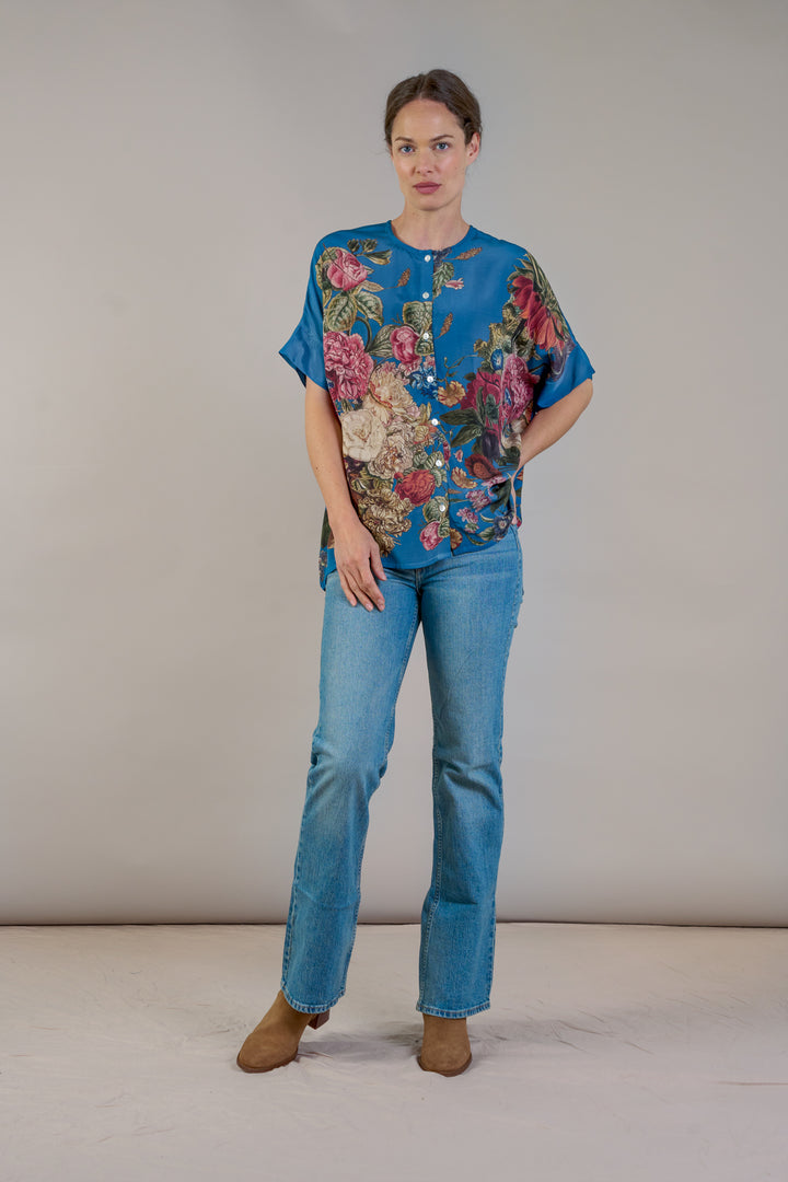 Primula Teal Tea Blouse