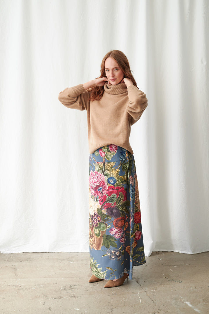 Primula Blue A-line Maxi Skirt