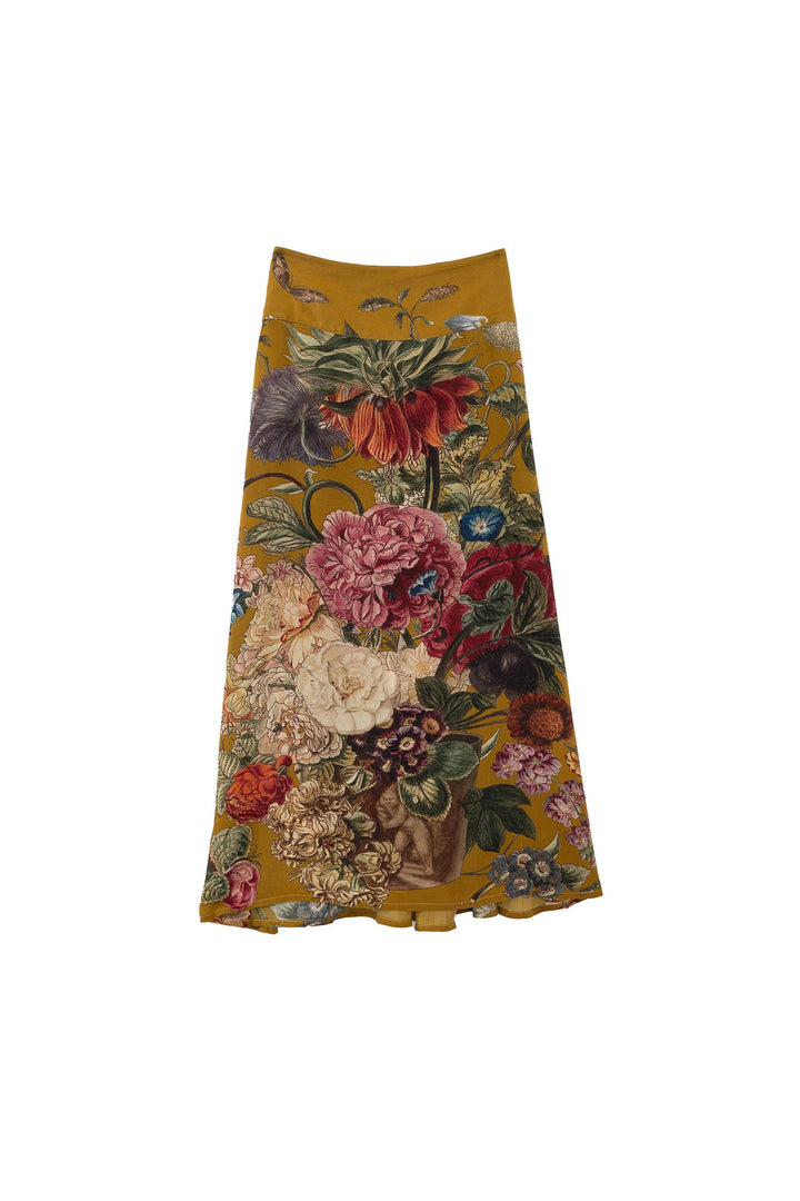 Primula Gold A - line Maxi Skirt - One Hundred Stars