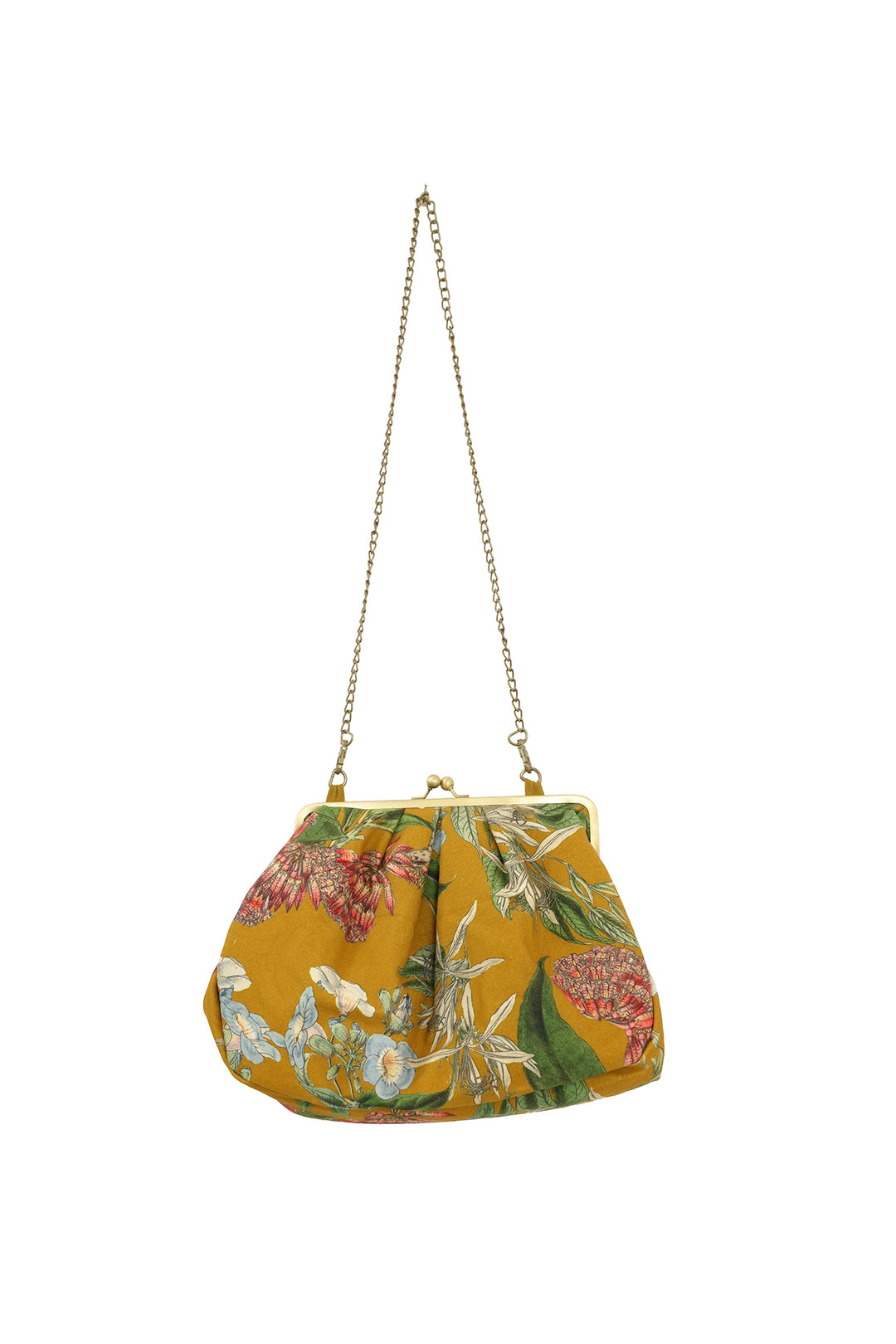 Rhodoleia Gold Kiss Lock Clutch Bag - One Hundred Stars