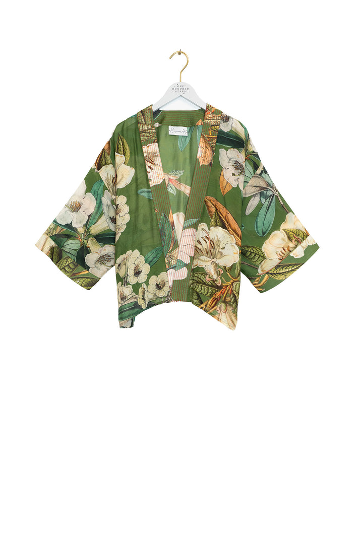 Rhodoleia Green Kimono - One Hundred Stars