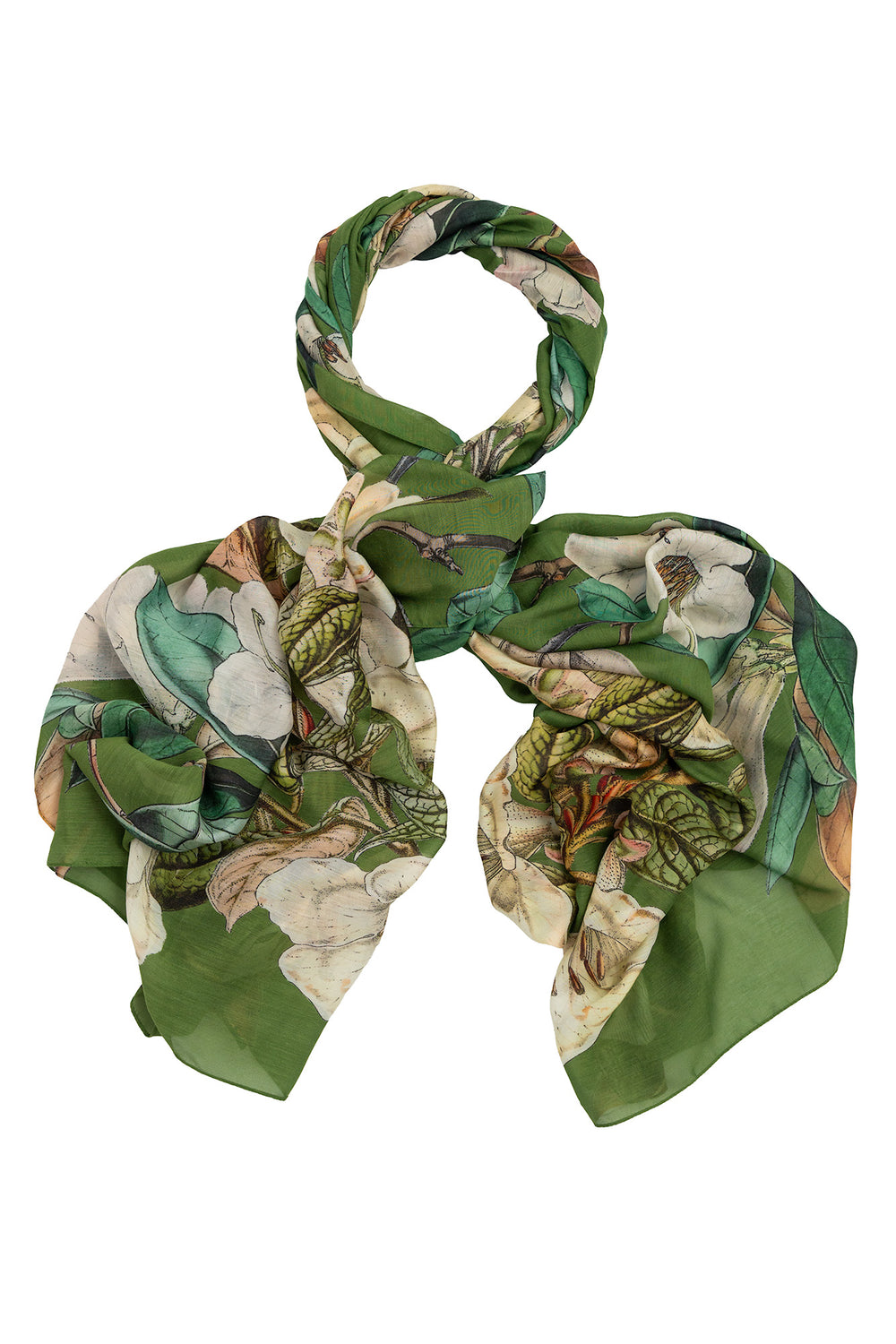 Rhodoleia Green Scarf - One Hundred Stars