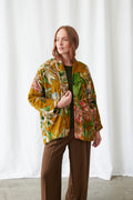Rhodoleia Gold Velvet Pocket Jacket