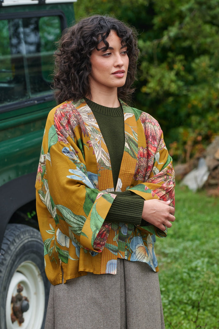 Rhodoleia Gold Kimono - One Hundred Stars