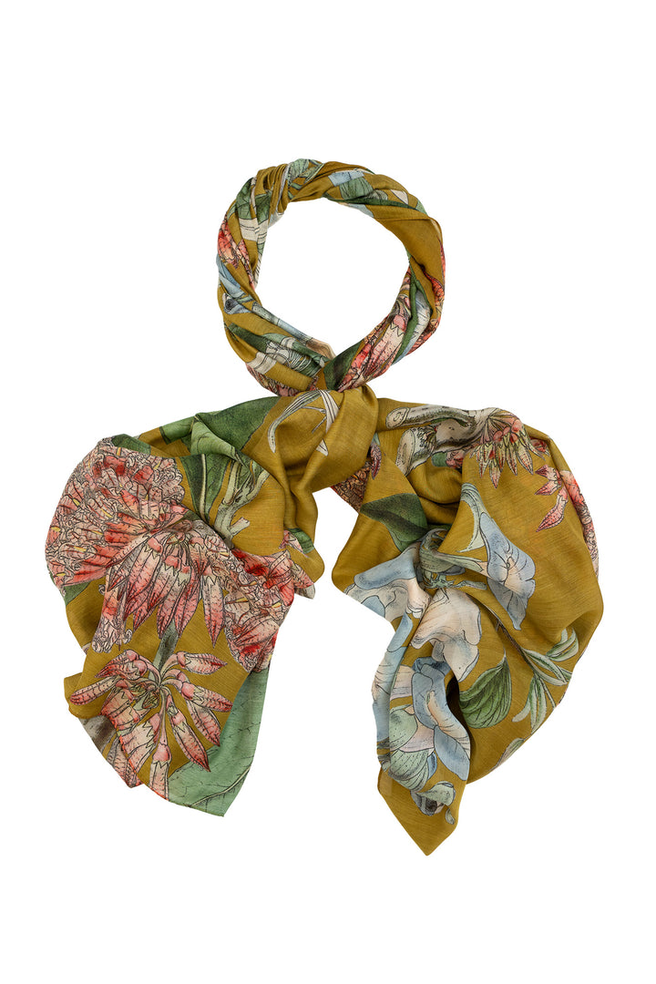 Rhodoleia Gold Scarf - One Hundred Stars