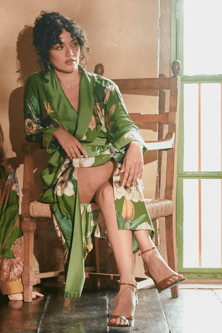 Rhodoleia Green Gown - One Hundred Stars