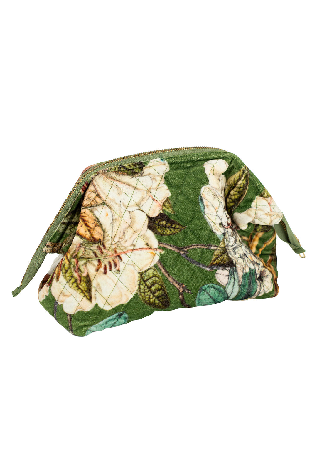 Rhodoleia Green Velvet Pouch - One Hundred Stars