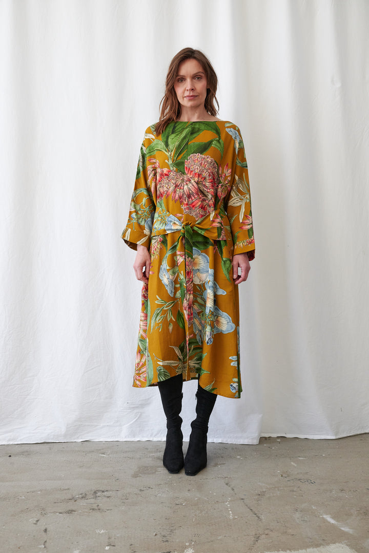 Rhodoleia Gold Kate Dress - One Hundred Stars