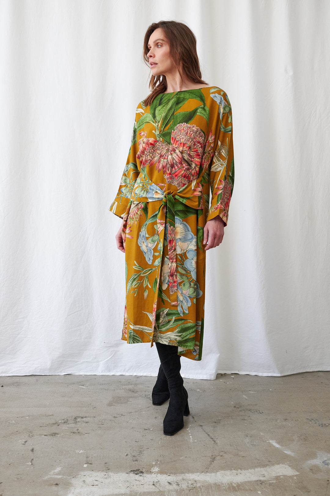 Rhodoleia Gold Kate Dress - One Hundred Stars