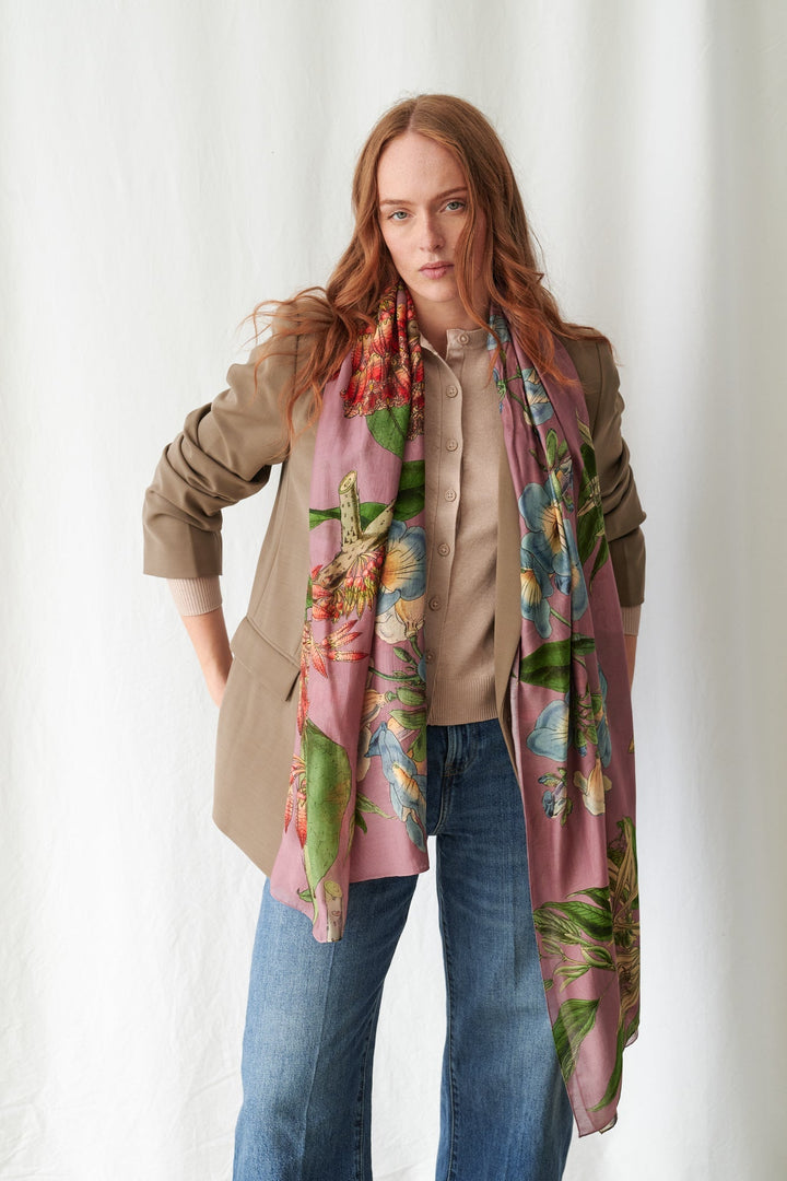 Rhodoleia Pink Scarf - One Hundred Stars