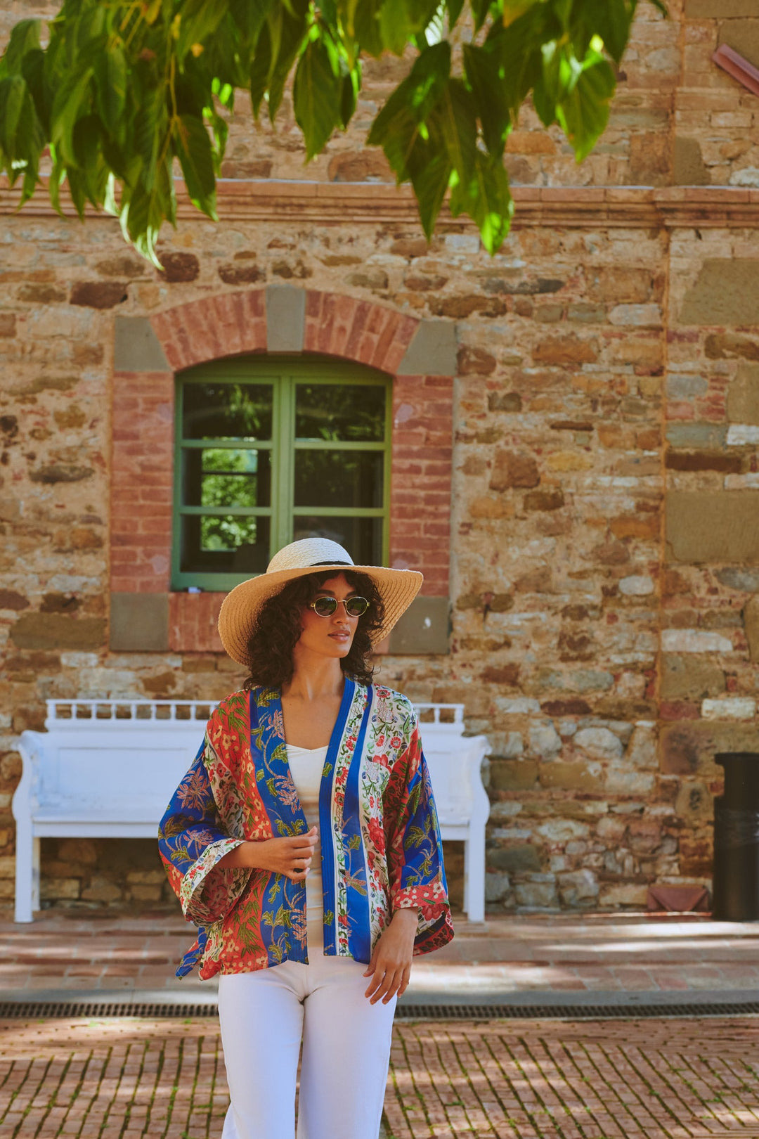 Ribbons Cobalt Kimono - One Hundred Stars