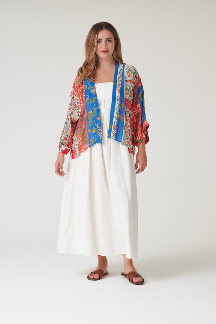 Ribbons Cobalt Kimono - One Hundred Stars