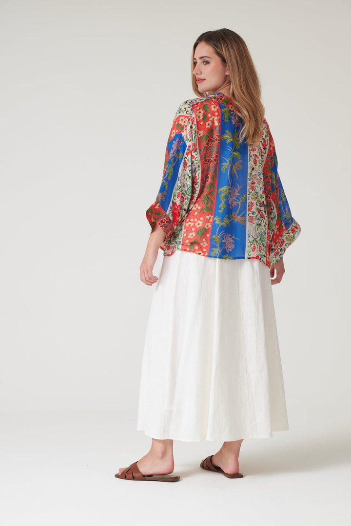 Ribbons Cobalt Kimono - One Hundred Stars