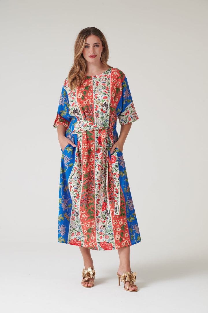 Ribbons Cobalt Obi Dress - One Hundred Stars