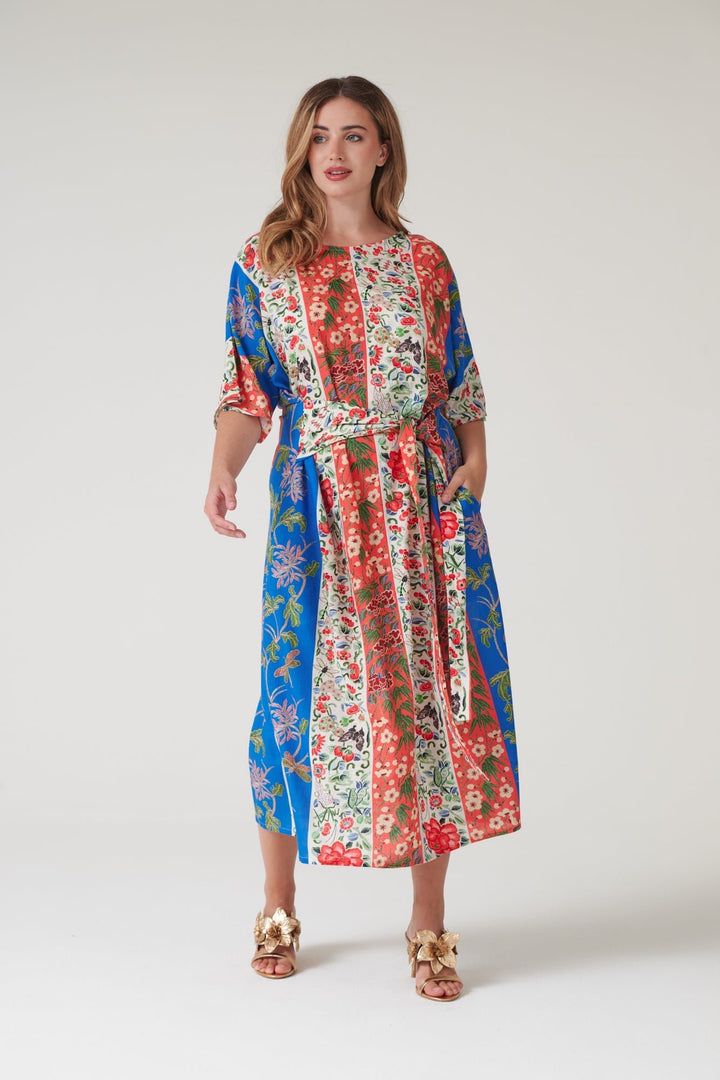 Ribbons Cobalt Obi Dress - One Hundred Stars